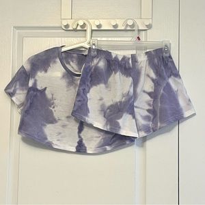 Purple tie dye pajama set